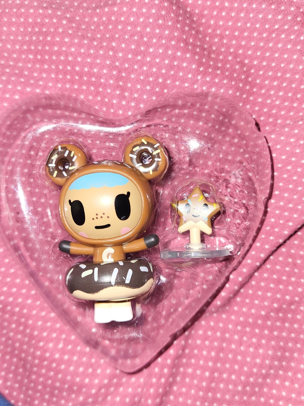 Tokidoki Chocotella Donut  Figure with Star Charm - Brown, Blue, Pink
